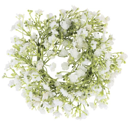 Floristik24 Couronne de gypsophile petite couronne de fleurs artificielles Ø18cm