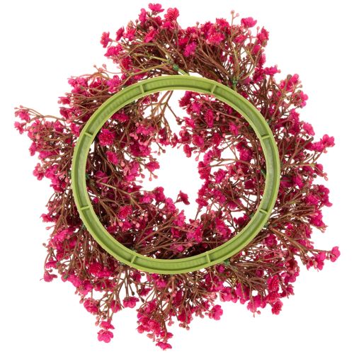 Couronne de fleurs artificielles, décoration de gypsophile, 30 cm | Floristik24.be