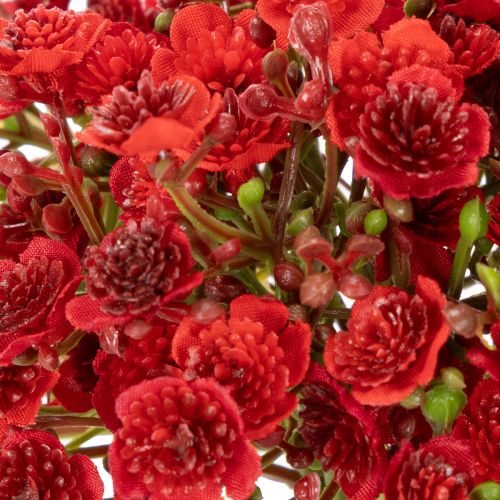 Gypsophile artificielle rouge, bouquet décoratif, 30 cm, lot de 10 | Floristik24.be