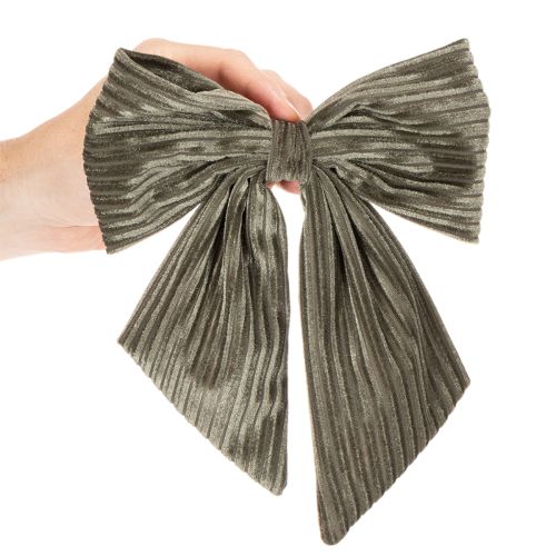 Nœud décoratif à suspendre, nœud de Noël, velours côtelé, 24 cm, lot de 2 | Floristik24.be