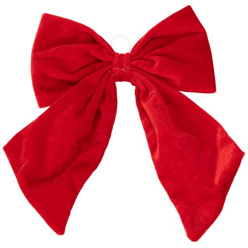 Nœud décoratif rouge pour décoration de Noël, 28 cm, lot de 3 | Floristik24.be