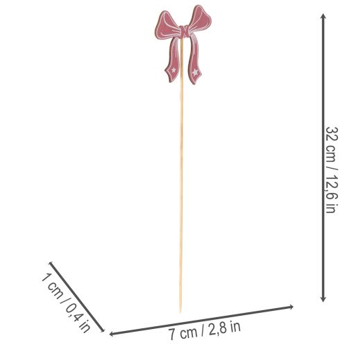 Pics décoratifs à fleurs en forme de nœud, 32 cm, lot de 12 | Floristik24.be