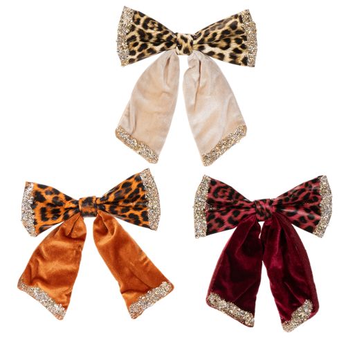 Nœud décoratif à motif léopard imprimé animal, 20 cm, lot de 3 acheter | Floristik24.be