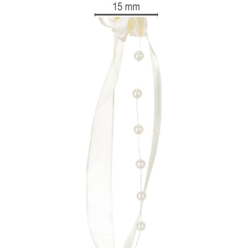 Article Ruban Valentino crème 15 mm 5 m