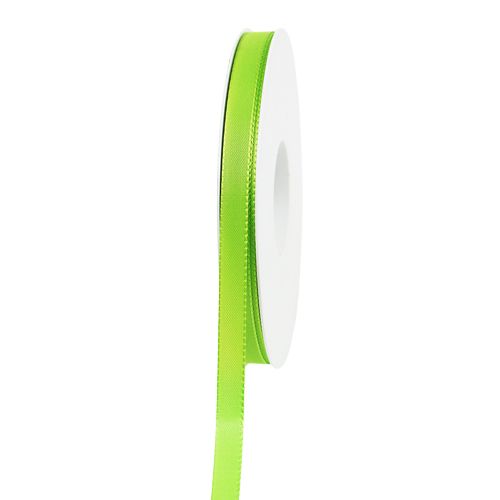 Floristik24 Ruban cadeau vert pomme 8mm 50m