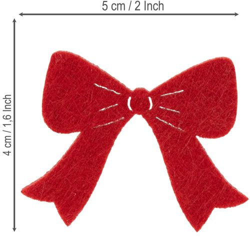 Nœuds décoratifs assortis, assortiment de 48 pièces, pour décorations de Noël et loisirs créatifs, 5 cm. | Floristik24.be