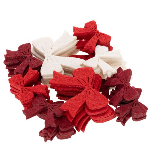 Nœuds décoratifs assortis, assortiment de 48 pièces, pour décorations de Noël et loisirs créatifs, 5 cm. | Floristik24.be