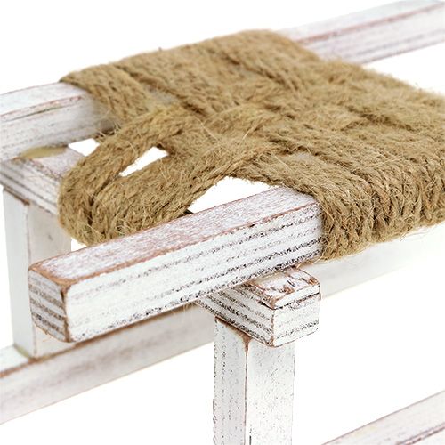 Floristik24 Traîneau en bois blanc 28cm x 11cm x 11cm 1pc