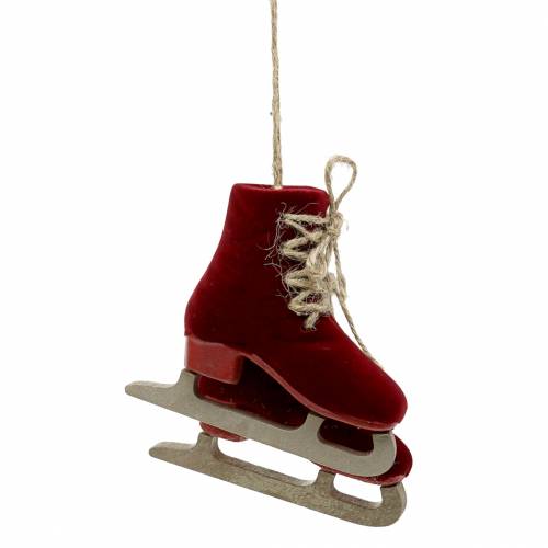 Floristik24 Décoration sapin de Noël paire de patins à glace rouge 10cm x 9cm