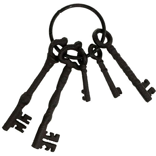 Floristik24 Porte-clés avec anneau en métal marron 7cm - 15,5cm