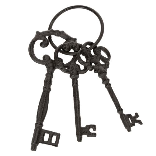 Porte-clés décoratif, motif clé ancienne, accessoire de décoration nostalgique, 27 cm