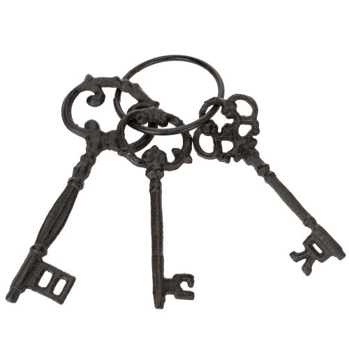 Article Porte-clés décoratif, motif clé ancienne, accessoire de décoration nostalgique, 27 cm