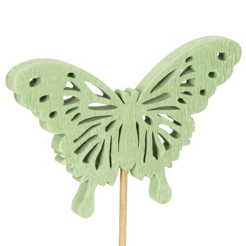 Article Papillons décoratifs sur bâtonnets pour une décoration créative et saisonnière, 8 cm, lot de 16