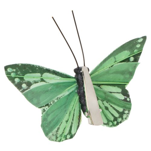 Article Décoration papillon, ornement léger pour l'intérieur et l'extérieur, 7 cm, lot de 12