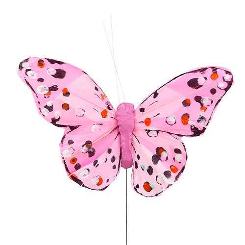 Article Papillon 10cm rose 12pcs