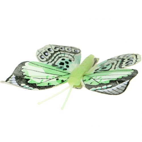 Floristik24 Papillon déco sur clip trié 5cm - 8cm 10pcs