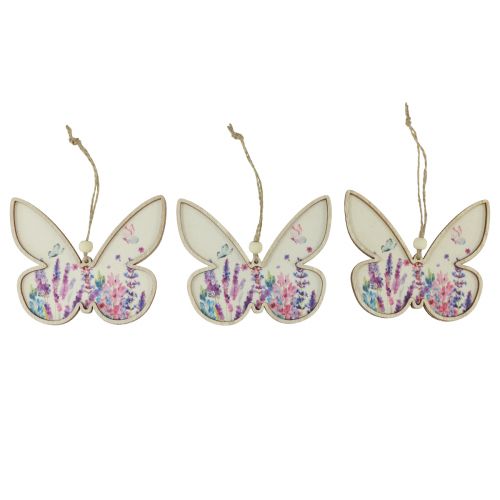 Cintre décoratif en bois papillon en lin 11,5 x 9,5 cm 6 pièces