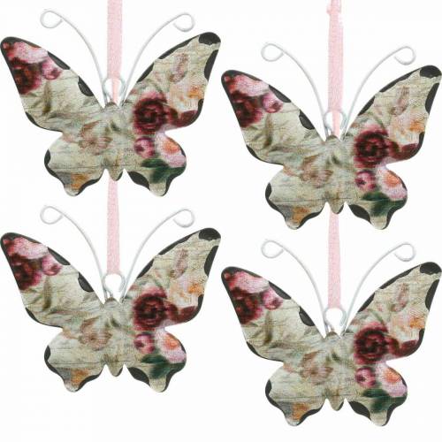 Floristik24 Papillon à suspendre métal déco cintre 7cm décoration printanière 12pcs