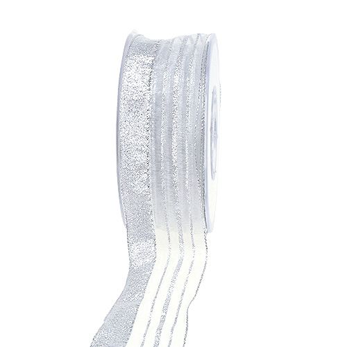 Bande de lurex décorative argentée 40mm 20m