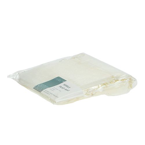 Floristik24 Pochette à bijoux en organza crème 12x9cm 10p