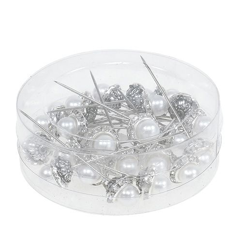 Floristik24 Aiguilles à bijoux avec perle Ø14mm L5,5cm 24 pcs