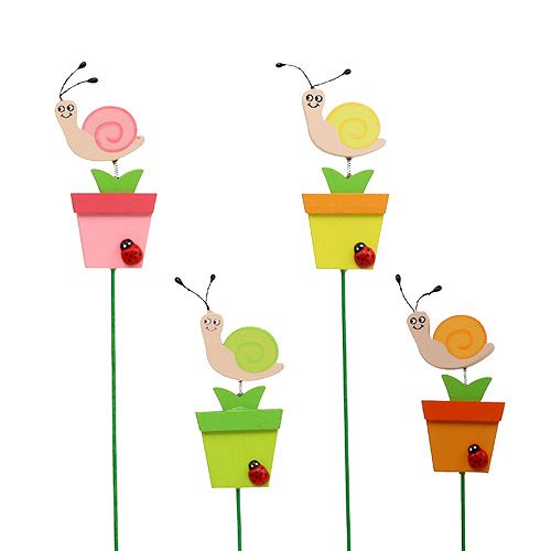 Floristik24 Escargot en pot 8,5cm L 28cm 16 pcs