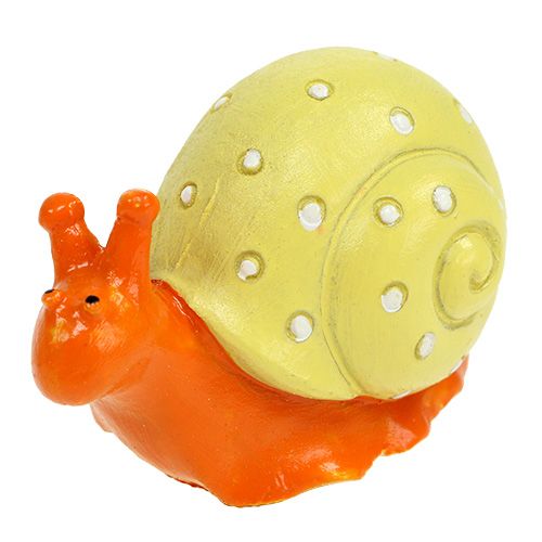 Floristik24 Escargots avec pastille adhésive orange, jaune 6 cm 12 p.