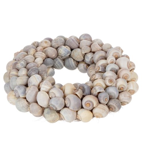 Article Couronne d'escargots à suspendre, couronne décorative, style marin, Nathai, Ø35cm