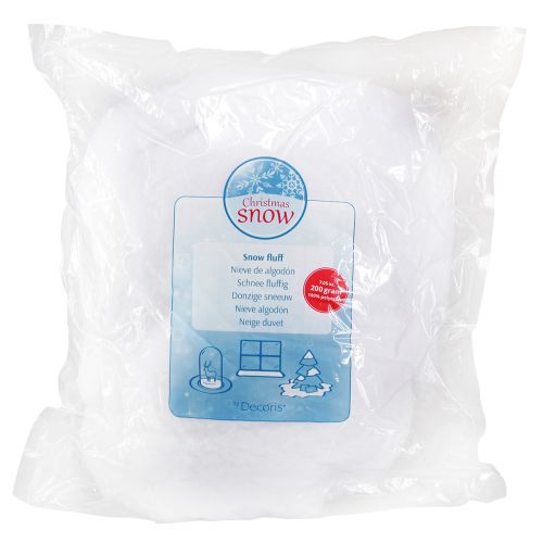 Article Décoration de neige neige artificielle coton hiver blanc 200g