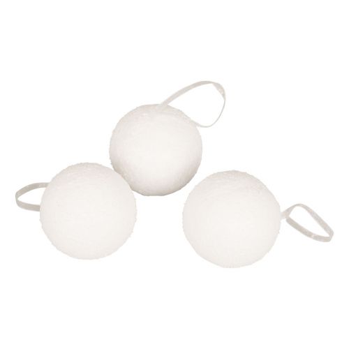 Floristik24 Boules de neige déco cintre neige artificielle Ø5,5cm 6pcs