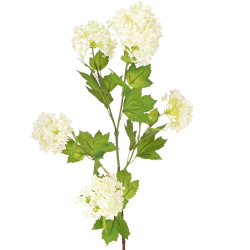 Article Branche de viorne artificielle boule de neige fleurs blanches L90cm
