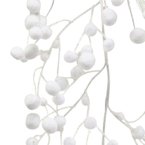 Article Guirlande de boules de neige blanche à paillettes 60 cm