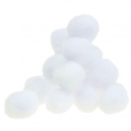 Floristik24 Boule de neige mini blanche 2cm 48 pcs