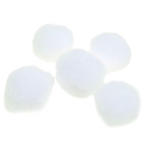 Floristik24 Boule de neige mini blanche 2cm 48 pcs
