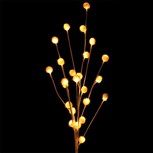 Floristik24 Branches boule de neige LED blanc chaud 72 lumières H1m 3pcs
