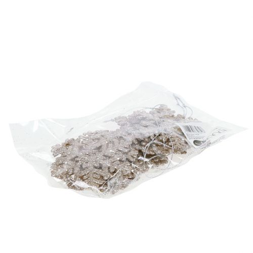 Floristik24 Flocon de neige à accrocher, décoration de Noël, champagne décoratif en cristal de glace avec paillettes 12pcs