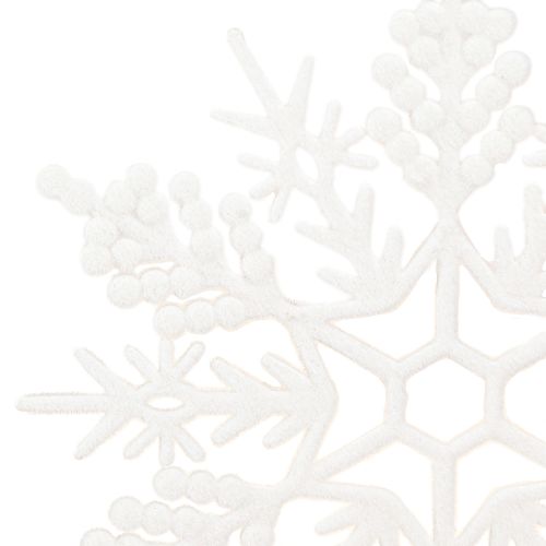 Article Décoration flocon de neige à suspendre décoration d&#39;hiver blanc 30cm 3 pièces