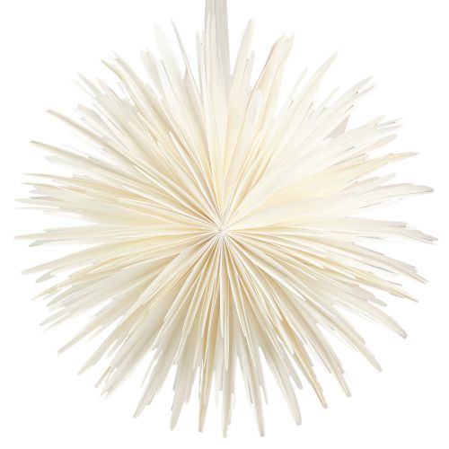 Papier flocon de neige à suspendre grande étoile blanc Ø50cm
