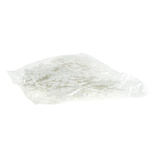 Floristik24 Flocon de neige à suspendre 7cm blanc avec paillettes 36pcs