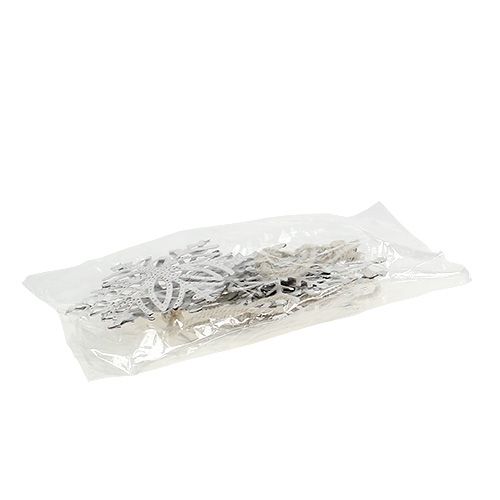 Floristik24 Flocon de neige en métal blanc 10.5-11cm 4pcs