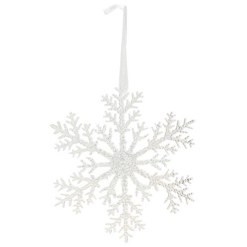 Floristik24 Décoration flocon de neige cristal de glace à suspendre 18×20cm 4pcs