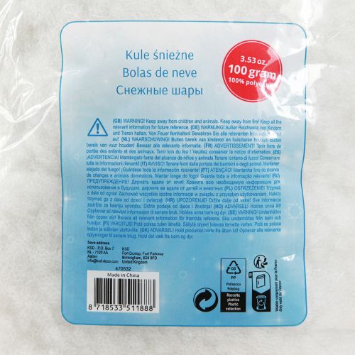 Article Flocons de neige floconneux artificiels blanc neige 100g × 4pcs