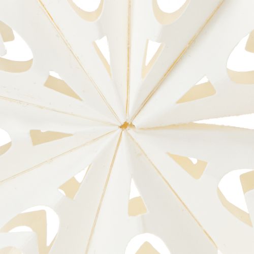 Article Décorations de Noël en forme de flocons de neige en papier blanc, 15 cm, lot de 4