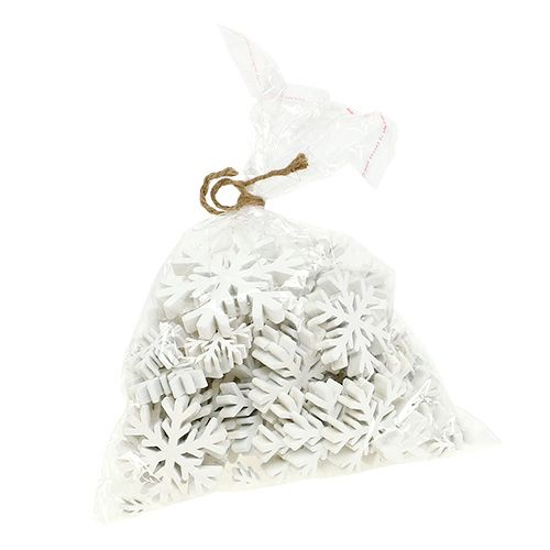 Floristik24 Flocons de neige mélange blanc 3cm - 7cm 48 pcs