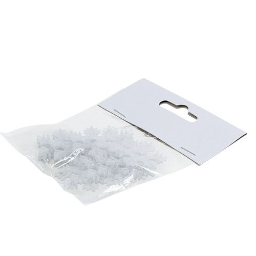 Floristik24 Flocons de neige Ø3,5cm avec mica 12pcs