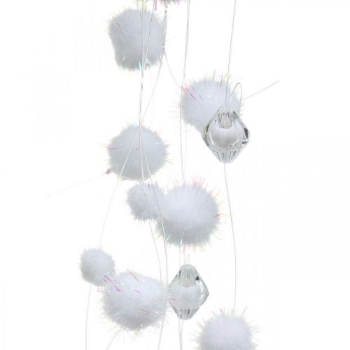 Article Guirlande Boules de Neige Guirlande Hiver Flocons Blanc 72cm