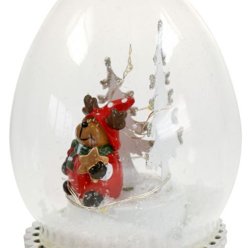 Article Boule à neige pour sapin de Noël 8cm 2pcs