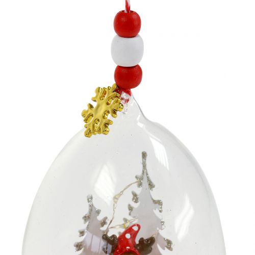 Floristik24 Boule à neige pour sapin de Noël 8cm 2pcs