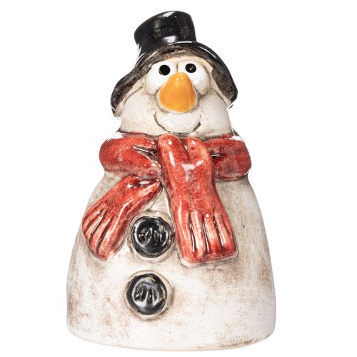 Figurine de bonhomme de neige avec écharpe rouge, décoration de Noël, 10 cm | Floristik24.be