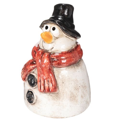 Figurine de bonhomme de neige avec écharpe rouge, décoration de Noël, 10 cm | Floristik24.be